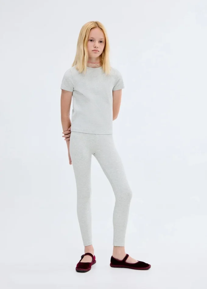 Leggings en coton côtelé