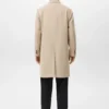 Long manteau en laine à double boutonnage
