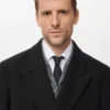 Long manteau en laine à double boutonnage
