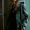 Long manteau en simili cuir