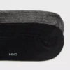 Lot de 2 chaussettes en coton côtelé