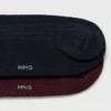Lot de 2 chaussettes en coton côtelé