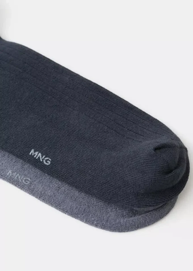 Lot de 2 chaussettes en coton côtelé