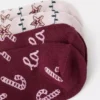 Lot de 2 chaussettes imprimées Noël Lot de 2 chaussettes imprimées Noël