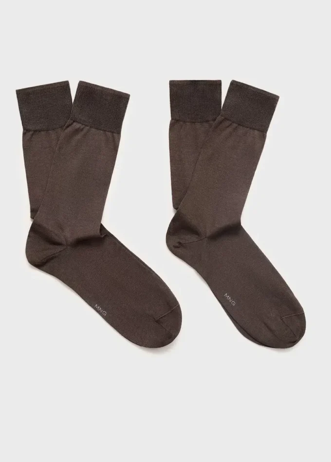 Lot de 2 chaussettes longues en coton