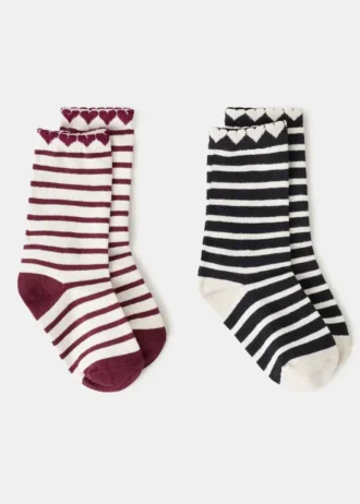 Lot de 2 chaussettes à motifs Lot de 2 chaussettes à motifs