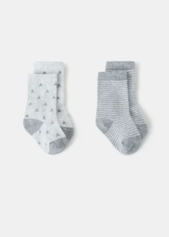 Lot de 2 chaussettes à motifs Lot de 2 chaussettes à motifs