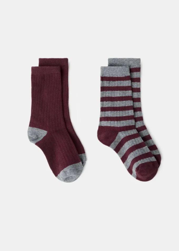 Lot de 2 chaussettes à motifs Lot de 2 chaussettes à motifs