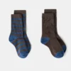 Lot de 2 chaussettes à motifs Lot de 2 chaussettes à motifs