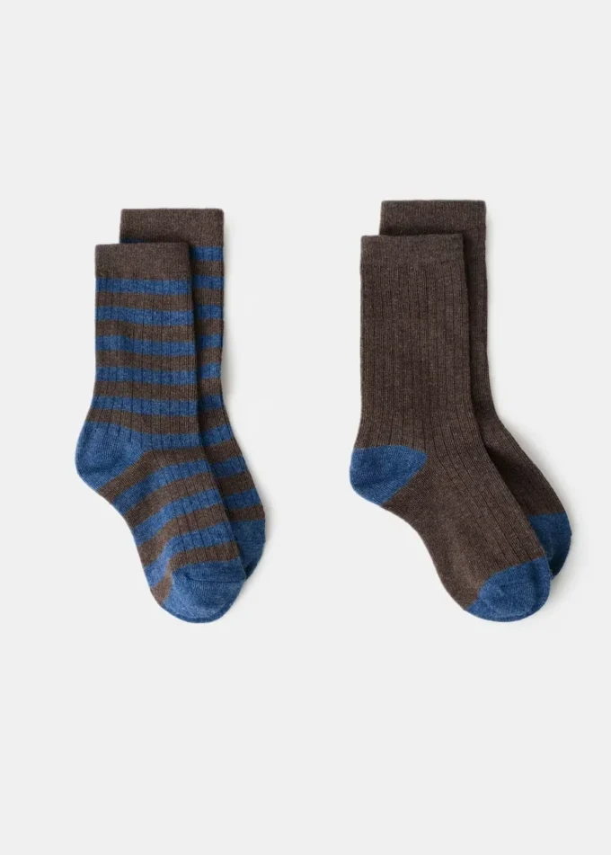 Lot de 2 chaussettes à motifs Lot de 2 chaussettes à motifs