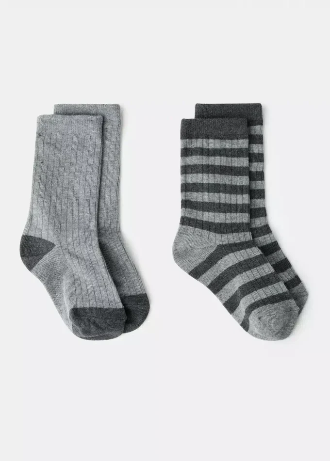 Lot de 2 chaussettes à motifs Lot de 2 chaussettes à motifs