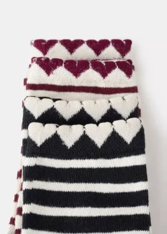 Lot de 2 chaussettes à motifs Lot de 2 chaussettes à motifs