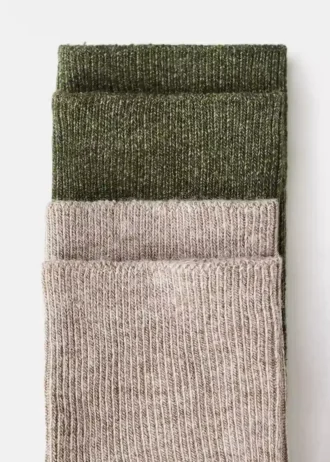 Lot de 2 chaussettes à motifs