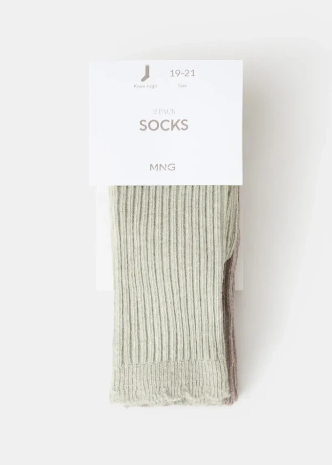 Lot de 2 chaussettes à motifs Lot de 2 chaussettes à motifs