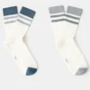 Lot de 2 chaussettes rayées en coton Lot de 2 chaussettes rayées en coton