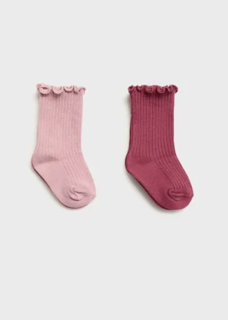 Lot de 2 paires de chaussettes côtelées Lot de 2 paires de chaussettes côtelées