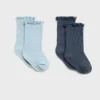 Lot de 2 paires de chaussettes côtelées Lot de 2 paires de chaussettes côtelées
