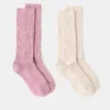 Lot de 2 paires de chaussettes côtelées Lot de 2 paires de chaussettes côtelées