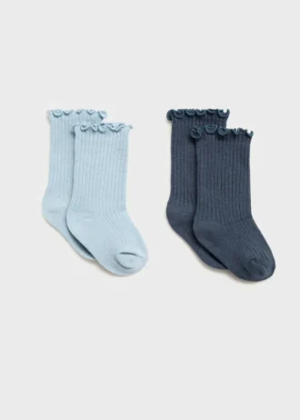 Lot de 2 paires de chaussettes côtelées Lot de 2 paires de chaussettes côtelées