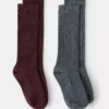 Lot de 2 paires de chaussettes côtelées Lot de 2 paires de chaussettes côtelées