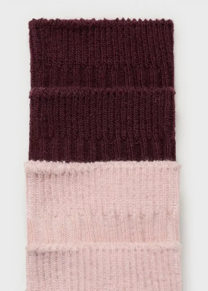Lot de 2 paires de chaussettes côtelées