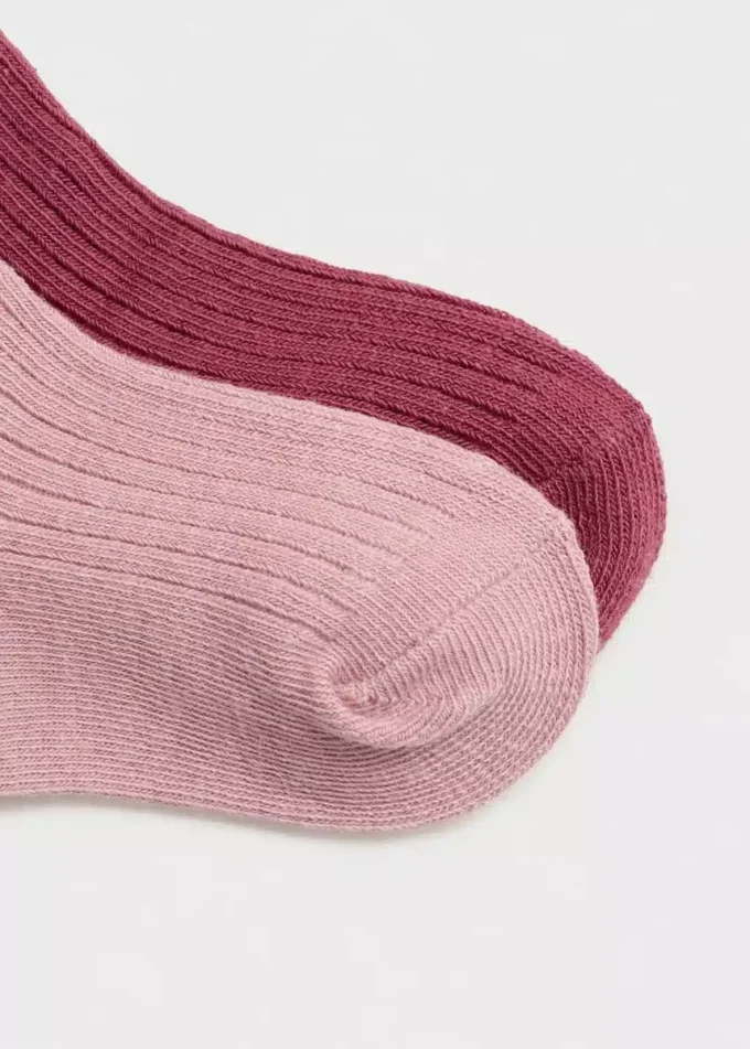 Lot de 2 paires de chaussettes côtelées Lot de 2 paires de chaussettes côtelées