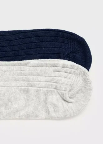 Lot de 2 paires de chaussettes côtelées Lot de 2 paires de chaussettes côtelées