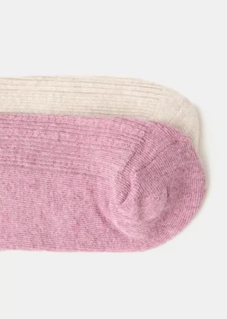 Lot de 2 paires de chaussettes côtelées Lot de 2 paires de chaussettes côtelées