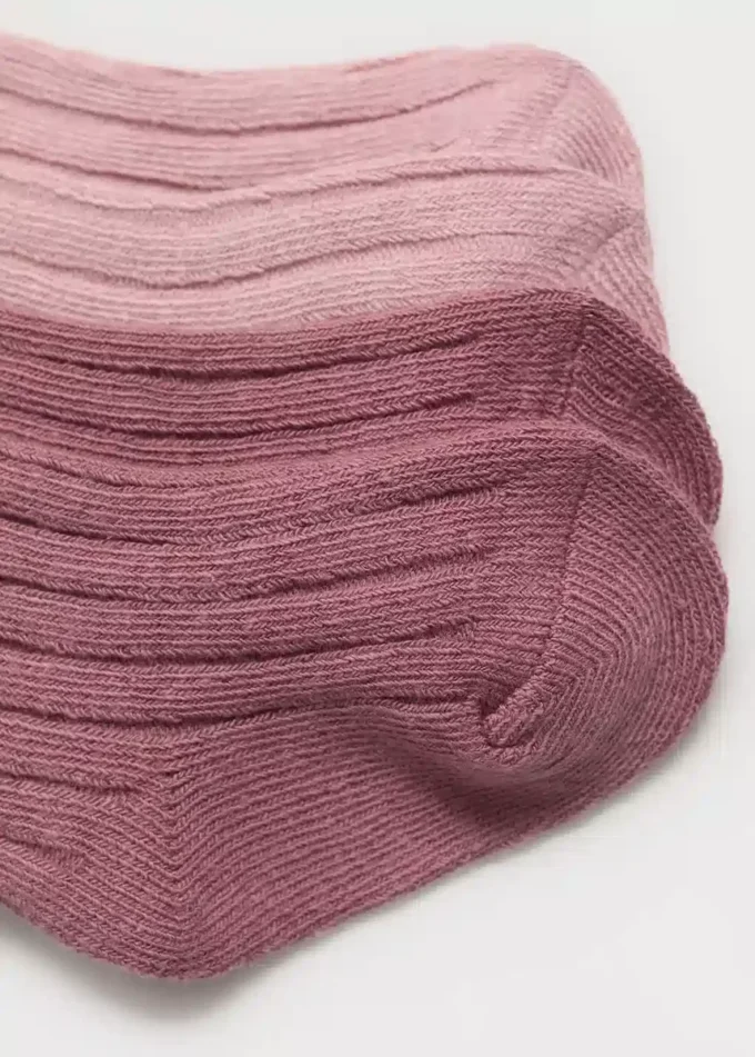 Lot de 2 paires de chaussettes côtelées Lot de 2 paires de chaussettes côtelées
