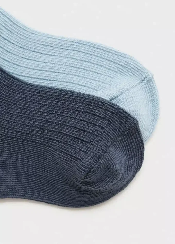 Lot de 2 paires de chaussettes côtelées Lot de 2 paires de chaussettes côtelées