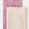 Lot de 2 paires de chaussettes côtelées Lot de 2 paires de chaussettes côtelées
