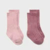 Lot de 2 paires de chaussettes côtelées Lot de 2 paires de chaussettes côtelées