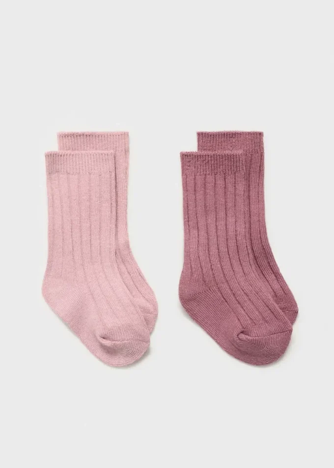 Lot de 2 paires de chaussettes côtelées Lot de 2 paires de chaussettes côtelées