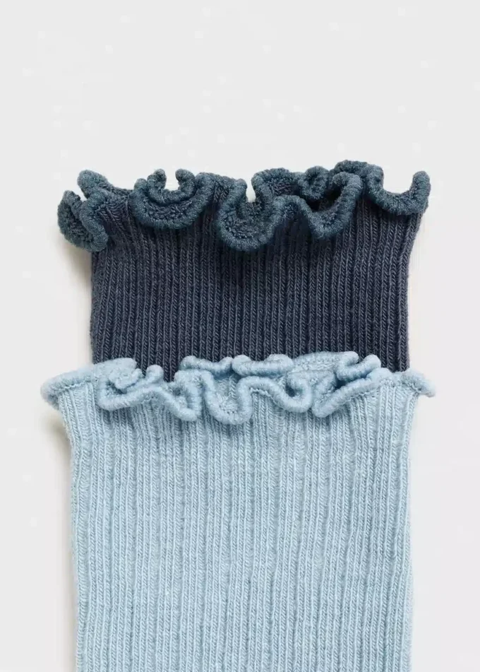 Lot de 2 paires de chaussettes côtelées Lot de 2 paires de chaussettes côtelées