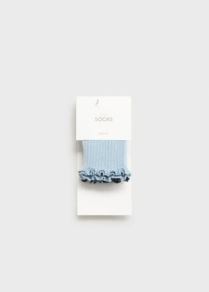 Lot de 2 paires de chaussettes côtelées Lot de 2 paires de chaussettes côtelées
