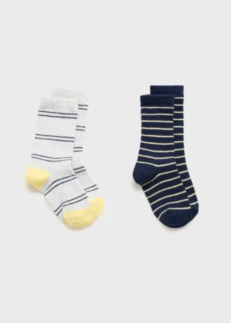 Lot de 2 paires de chaussettes rayées