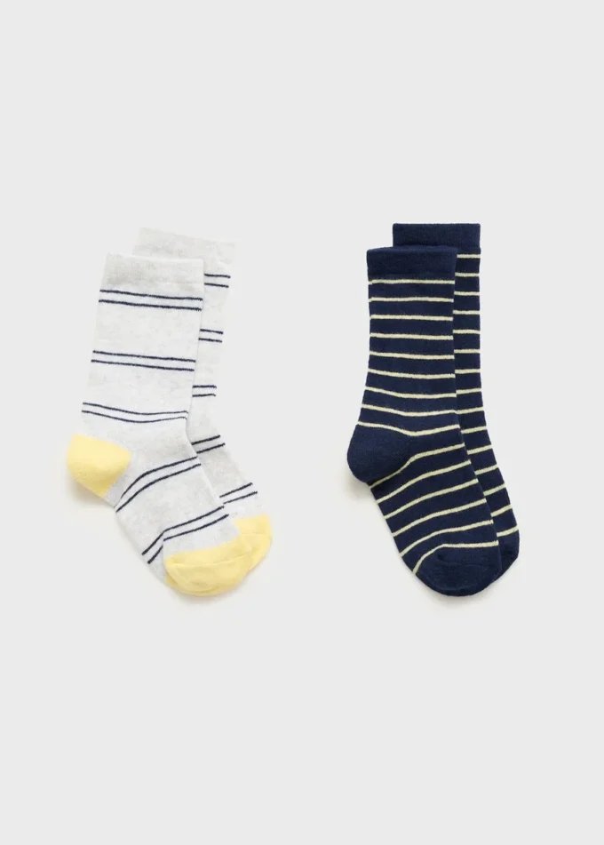Lot de 2 paires de chaussettes rayées