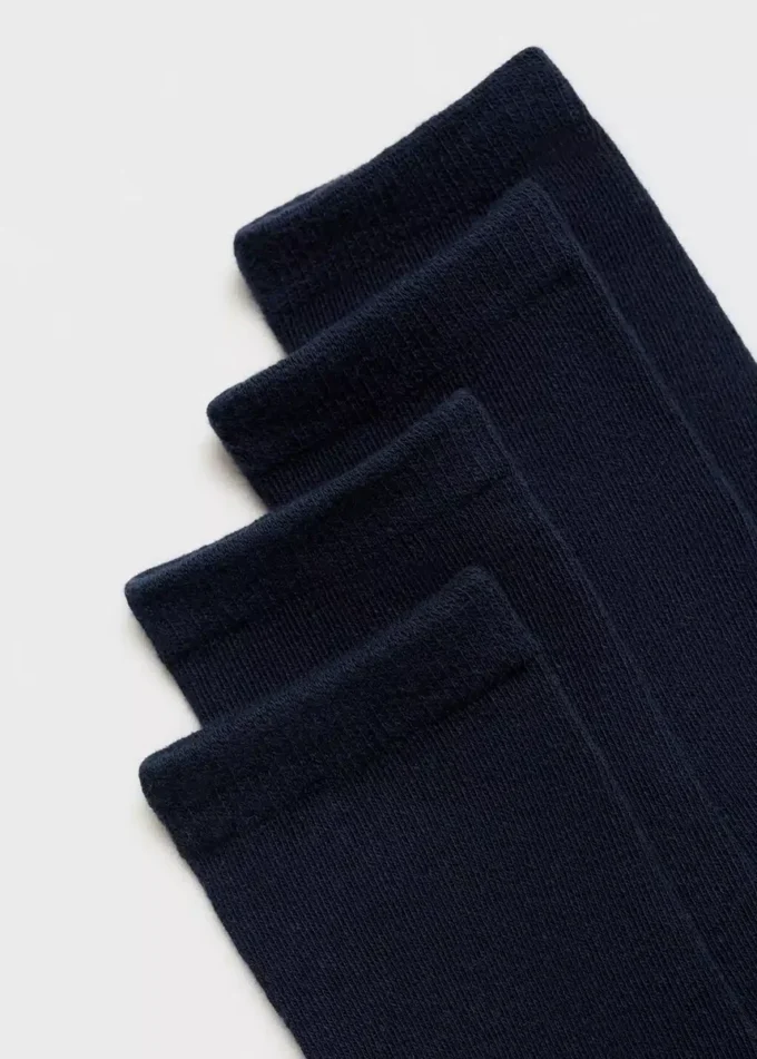 Lot de 2 paires de chaussettes unies Lot de 2 paires de chaussettes unies