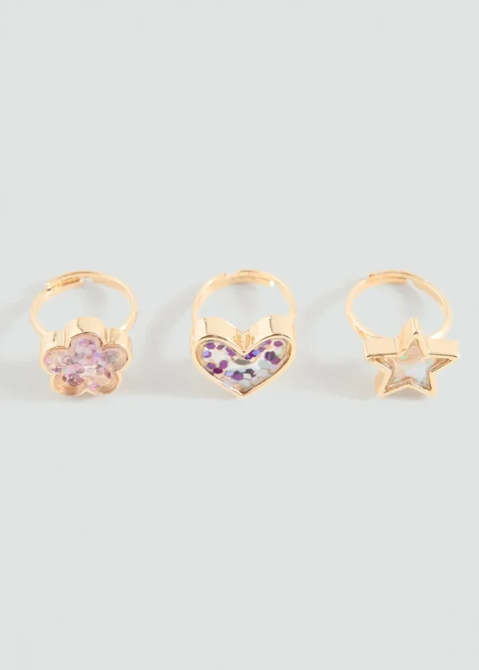 Lot de 3 bagues combinées Lot de 3 bagues combinées