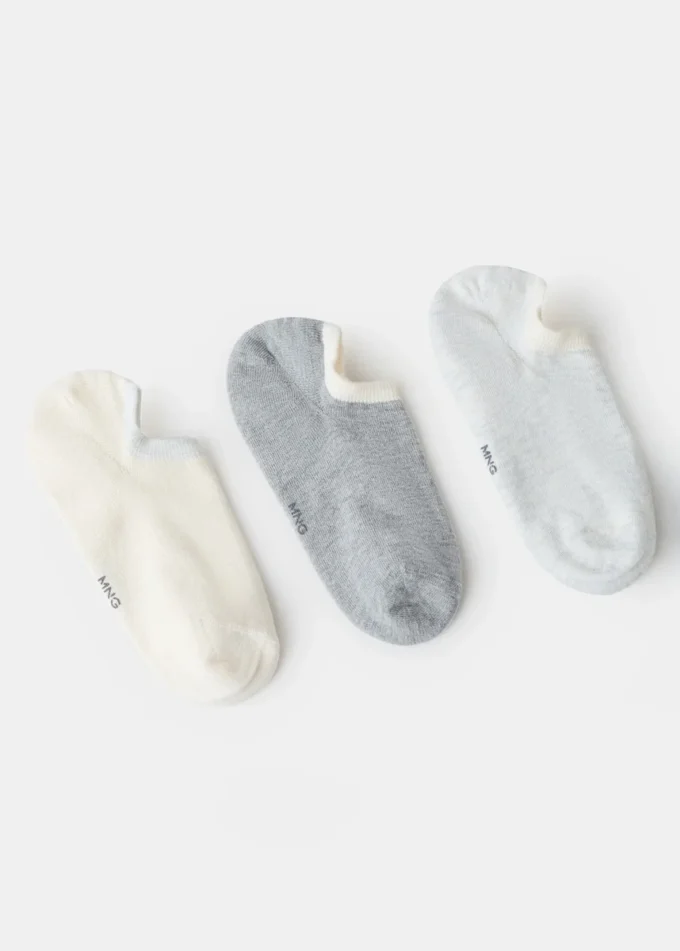 Lot de 3 paires de chaussettes invisibles Lot de 3 paires de chaussettes invisibles