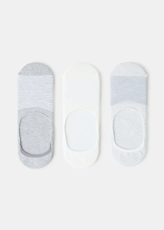 Lot de 3 paires de chaussettes invisibles Lot de 3 paires de chaussettes invisibles