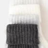 Lot de 4 chaussettes côtelées
