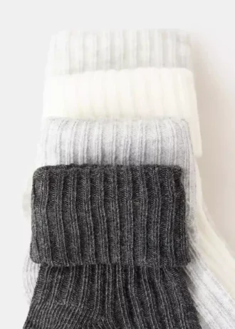 Lot de 4 chaussettes côtelées