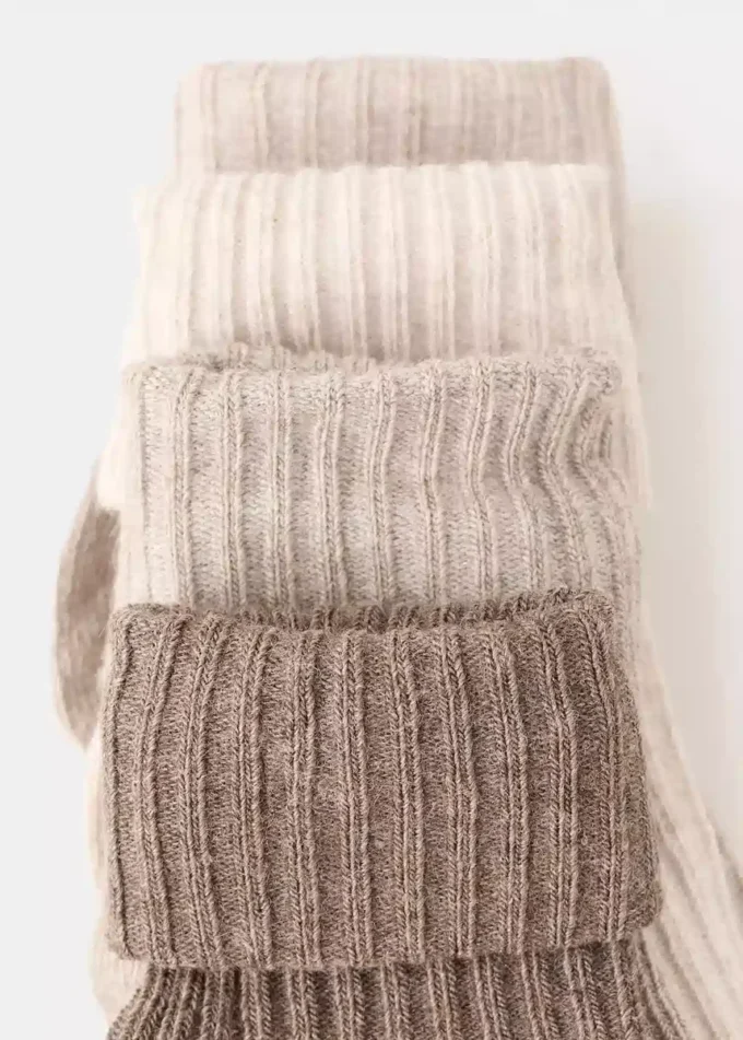 Lot de 4 chaussettes côtelées