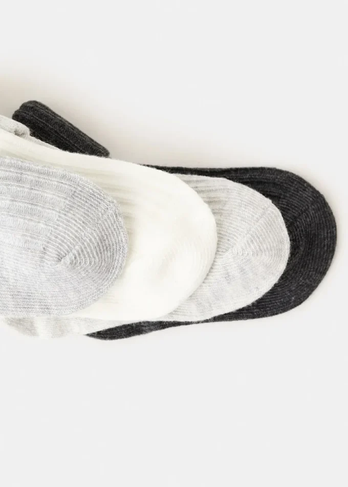 Lot de 4 chaussettes côtelées
