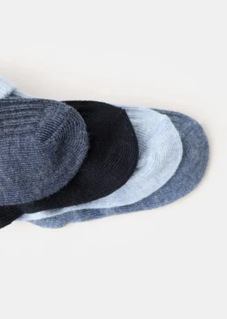 Lot de 4 chaussettes côtelées