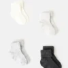 Lot de 4 chaussettes côtelées