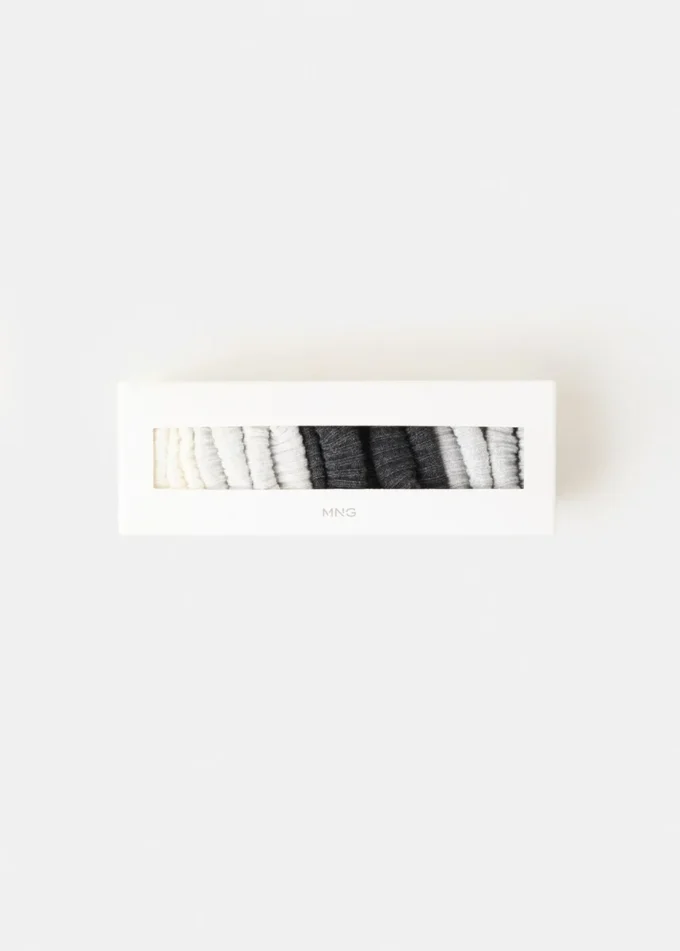 Lot de 4 chaussettes côtelées