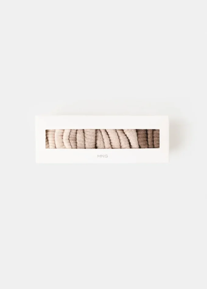 Lot de 4 chaussettes côtelées