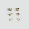 Lot de boucles d&rsquo;oreilles créoles combinées